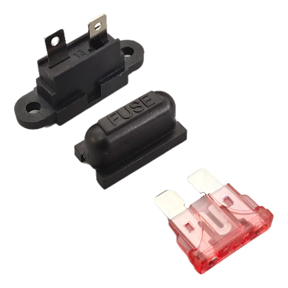 5Sets 32V 30A Blade Standard Fuse Holder Box Set With Cover Fuse Holder Box With Cover Middle Fuse for Auto Car Boat Truck