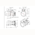 RS422 High-Stability Gyroscope Rangefinder Module 1535nm 115200bps 0.4mrad 4000m Laser Distance Sensor for UAS