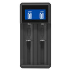 KOSHARE A402 2 Slots LCD Smart Battery Charger For 3.7V 18650 Lithium Rechargeable Batteries Universal With Type-C Port Input