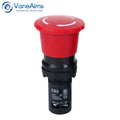 5PCS 22mm EB2 Red Mushroom Head Emergency Stop Buttons Latching E-Stop Push Buttons for Electronics Machine Emergency off