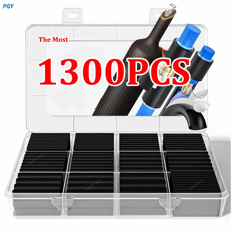 Heat-shrink Tubing Thermoresistant Tube 1300/650 Heat Shrink Wrapping Kit Electrical Connection Wire Cable Insulation Sleeving