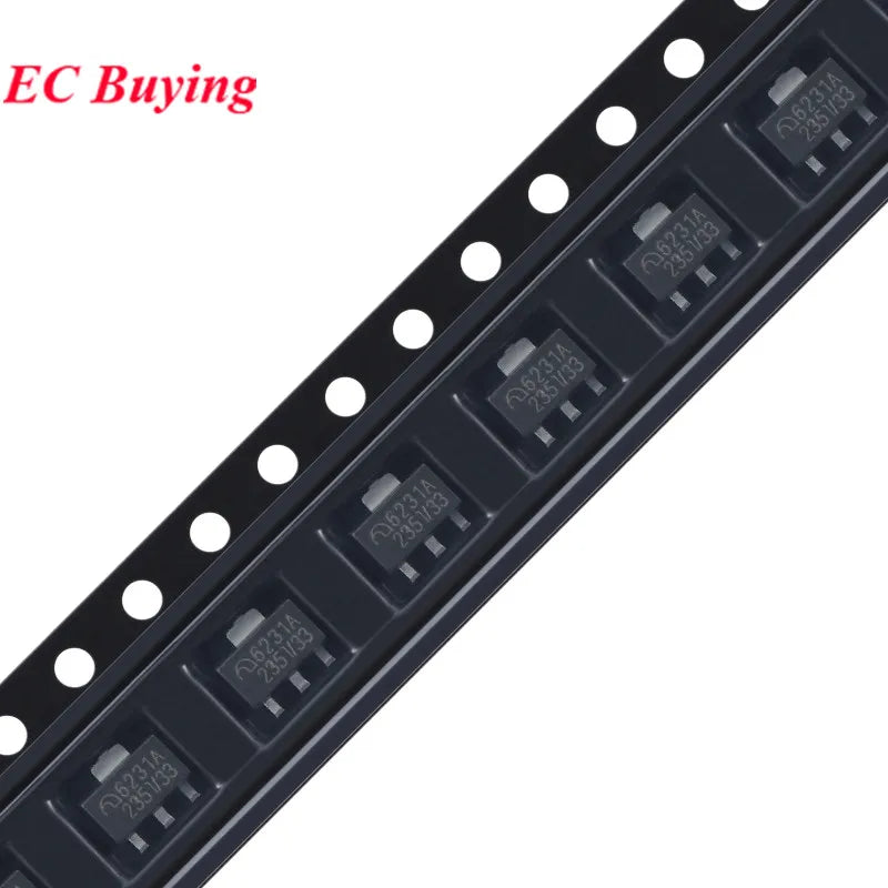 50Pcs/10pcs ME6231 6231A ME6231A33PG SOT-89-3 3.3V Low Power High Precision High PSRR LDO Linear Regulator Chip IC