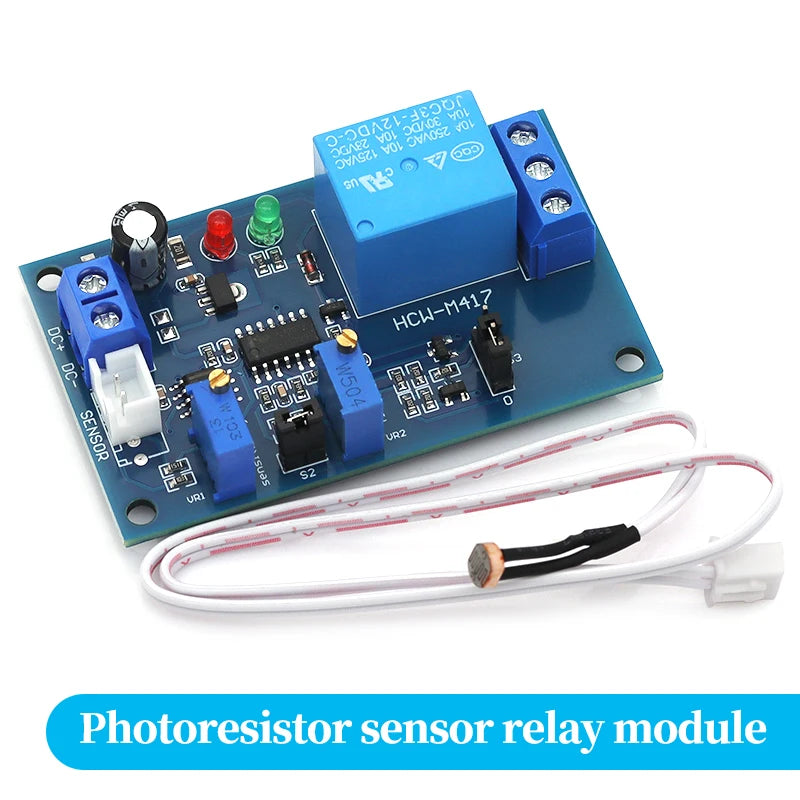 5V 12V 24V Photoresistor Relay Module Light Brightness Sensor Timer Detection Controller Switch On/Off With Wires for Car Board