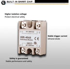 Relay Solid State Ssr Rele 220V Module Modulo Voltage Smart 24V Relè Switch Contactor Reley Heatsink 40 10A 40A Din 25A Ssd 40Aa