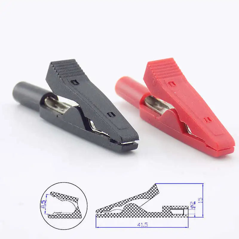 10A 20A 30A 50A Alligator Clip Crocodile Adapter 2mm 4mm Banana Plug Probe Clip for Multimeter Pen Test lead Cable Insulated E2