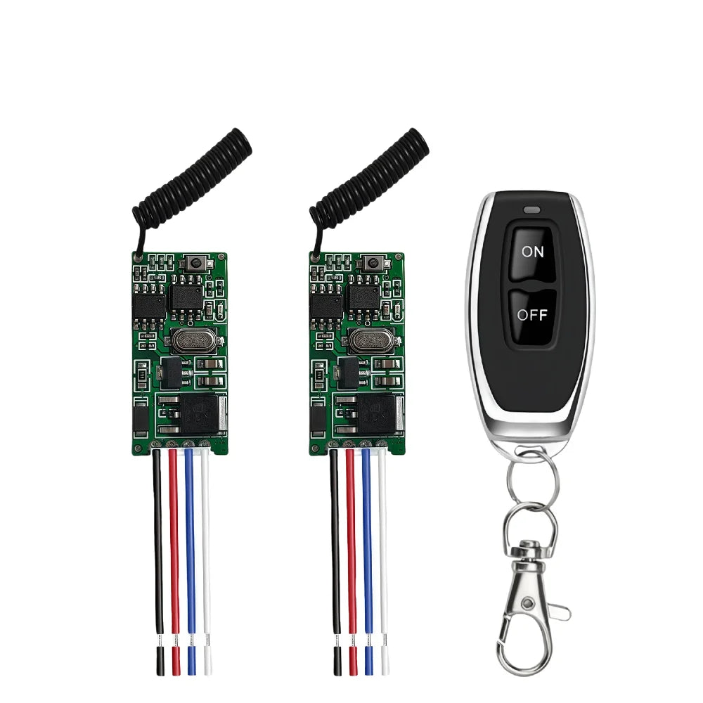 433Mhz 1CH RF Relay Receiver DC 3.6V-12V Wireless Remote Control Micro Receiver Mini Module Controller Switch Power Transmitter