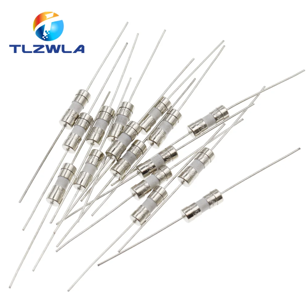 10PCS Quick Break 3.6X10MM Lead Wire Slow Blow Ceramic Fuse Tube 0.5A 1A 1.5A 2A 3A 3.15A 4A 5A 6.3A 8A 10A 15A 250V 3.6*10