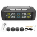 Tire Pressure Monitoring System Auto Security Alarm Systems Solar/USB Powered Tyre Temperature Monitor Car TPMS 4 Sensors
