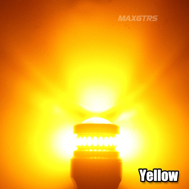 2x 10-48V 1156 BA15S P21W 2405 1157 P21/5W 2412 Bau15s BAY15D 2409 Car Bulb LED Lamp Reverse Brake Turn Signal Light 24V Amber