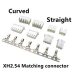 20Set/100Pcs XH 2.54mm Air Docking Connector Leads Header Male/Female Housing+Male/Female Terminals 2P~15Pin Plastic shell