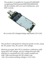 Industrial-grademinipcie to USB development board adapter for Quectel EP06-E EC25-E EC25-AF EG25-G EC25-A EC25-AU LTE Modem