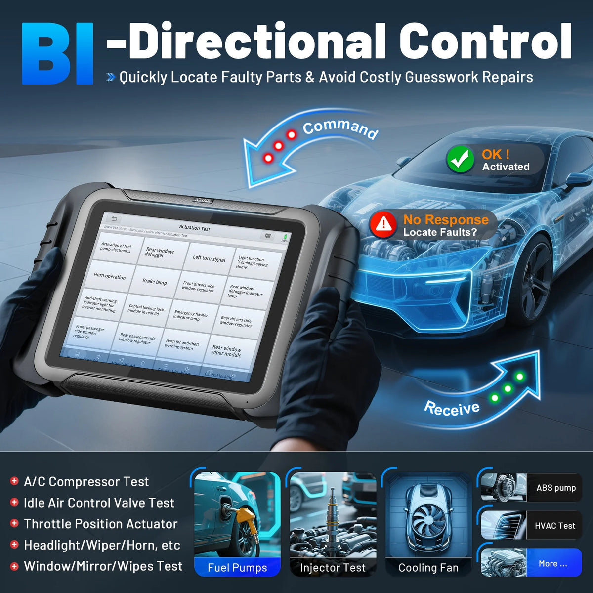 XTOOL D8S Car Diagnostic Tools ECU Coding Bi-Directional Control Key Programmer 42 Service Automotive Tool With CAN FD DOIP FCA