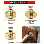Iron Plate Nut Three-hole Flange Nuts M6 M8 M10 Coupling Thread Furniture Fastener Lock Sofa Furniture Accessory Fastener T Nuts