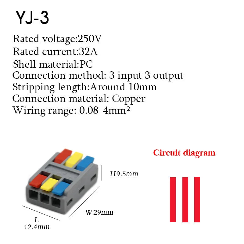 Wire Connector Quick Splitter Mini Splicing Universal Conductor Wiring Cable LED Terminal Block Push-in Electrical Connectors