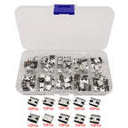 80/100Pcs Type C USB Charging Jack Welding Connectors 2Pin 6Pin 16Pin USB-C Socket For Mobile Phone PCB DIY Repair Kits