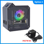 GeeekPi Raspberry Pi 5 ABS Mini Tower Complete Kit With Cooler Ice Tower 0.96 Screen Dispaly Power Supply For Raspberry Pi 5