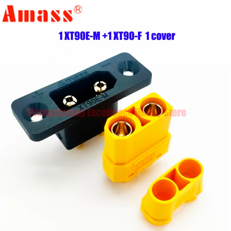 RC Model Amass XT90E-M Gold-plated Connector XT90 Male Plug XT90S Female Battery Connection for ESC Motor Aircraft Drone