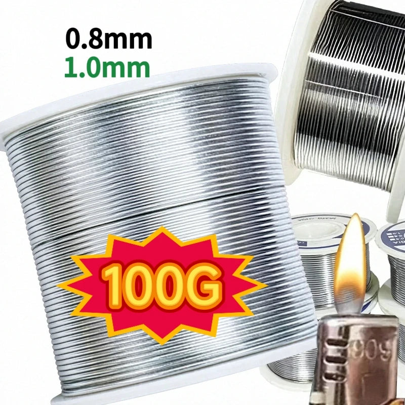 1.0mm 20g 50g 100g Soldering Tin Wire Tin Melt Rosin Core Solder Low Temperature Easy Melt Solder Wire  No-clean FLUX 2.2%