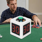 Poker Shot Clock with 1.4in Display 4 Sides Cube Timer 5-Level Brightness No Battery for Poker Casino Chess Tournament