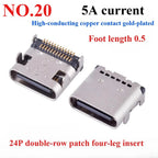 10Pcs USB Connector Type C Female Charging Port Jack 2/4/6/16 Pin Type-C Socket PCB Soldering SMD SMT DIY Repair Type C Adapter