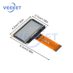 1.51 Inch 24PIN SPI/IIC/Parallel COG 3.3V Blue PMOLED Transparent OLED Screen SSD1309 Graphic 128x64 128x56 Display