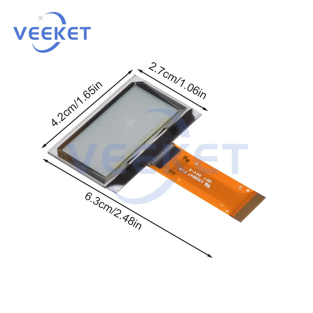 1.51 Inch 24PIN SPI/IIC/Parallel COG 3.3V Blue PMOLED Transparent OLED Screen SSD1309 Graphic 128x64 128x56 Display