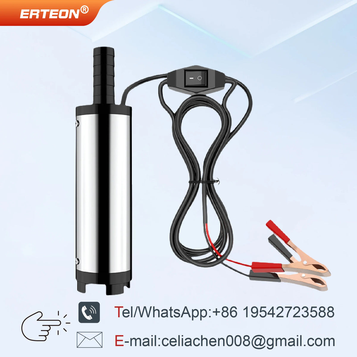 Diesel Fuel Transfer Pump 12V/24V Portable Self-Priming DC Pump with Clamps for Car Use Portable Diesel Transfer Pump High Flow
