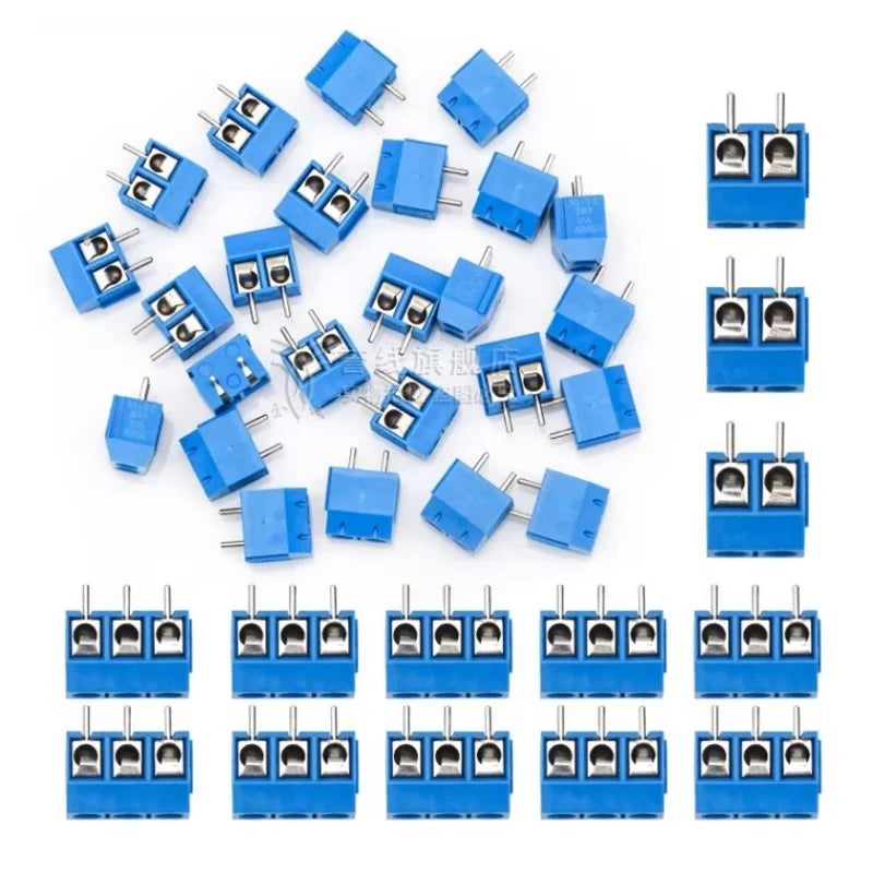 20PCS/lot 5 mm KF301 - 2P 3P MF 301 - 2 3 Pin Can be spliced Screw Terminal Block Connector 5.0mm Pitch