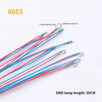 20Pcs SMD Lamp Wired Led 0402 0603 Pre-Soldered Micro Litz Leads Wires 30CM 3V For Model Railway Landscape Scene Lighting Kit