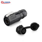 CNLINKO M12 IP68 Circular Solder Connector Male/Female Panel Mount PBT Housing Quick Lock for Marine & Industrial Automation