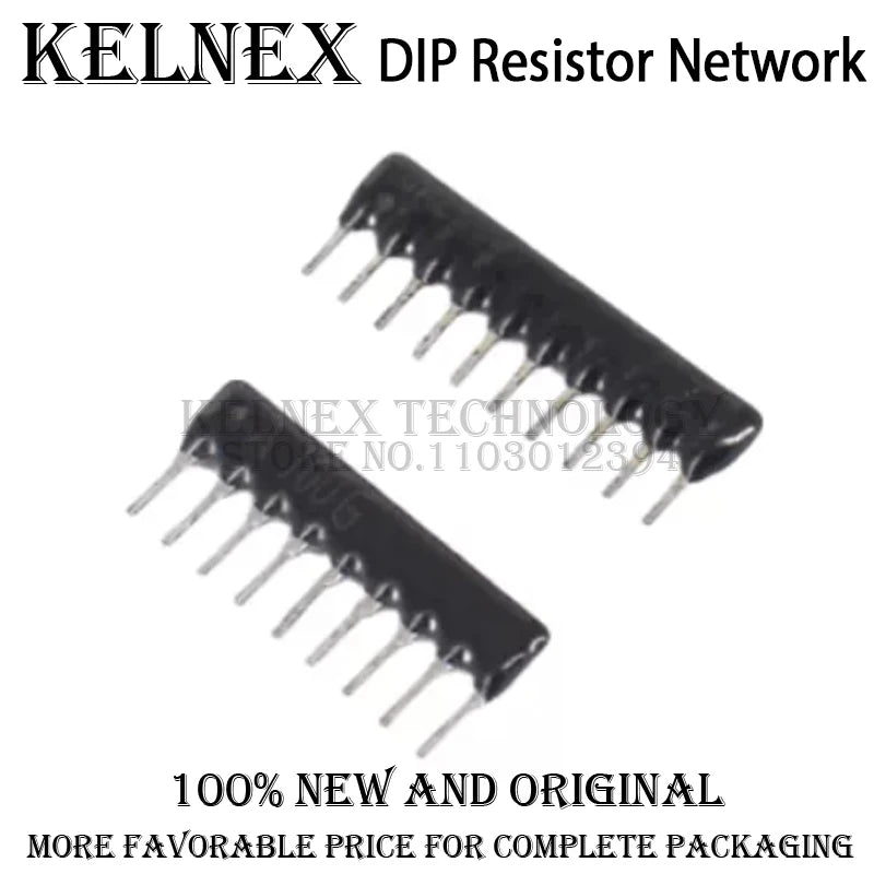 200PCS 4PIN-10PIN Exclusion Network Resistor array DIP 220R 330R 470R 510R 680R OHM 1K 1.5K 2K 2.2K 3K 3.3K 10K 100K 9A681J 510K