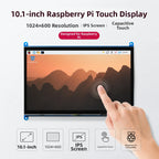 10.1Inch Raspberry Pi 4/3/2/B/B+/A+ Monitor 1024x600 IPS 5-Points Capacitive Touchscreen Drive Free HDMI Display For Win 7/8/10