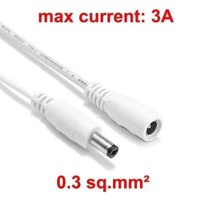 20/22AWG 12V DC Power Cable Male Female Plug 5.5 2.1mm Power Adapter Extension Cable For Camera CCTV Led Strip Light Connect