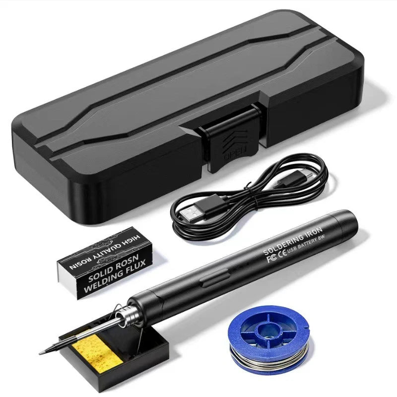 USB Soldering Iron Set Mini Small Soldering Iron Tool With 800mAh Lithium Battery Rechargeable Soldering Iron Set