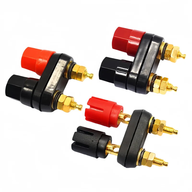 1/2PCS Banana Plugs Couple Terminals Red Black Connector Amplifier Terminal Binding Post Banana Speaker Plug Jack M20