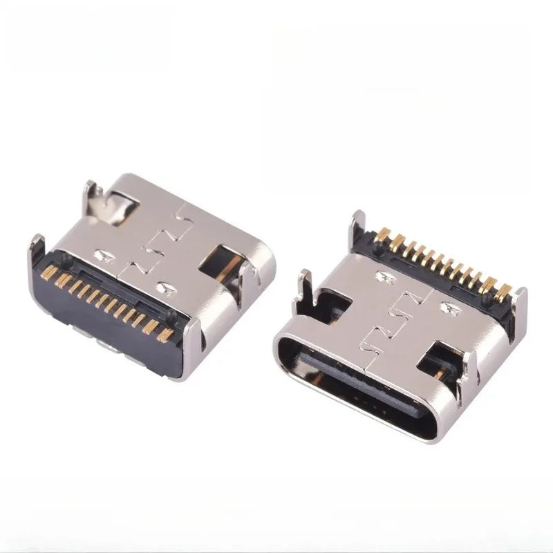10Pcs USB Connector Type C Female Charging Port Jack 2/4/6/16 Pin Type-C Socket PCB Soldering SMD SMT DIY Repair Type C Adapter