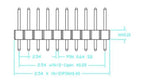 10Pcs-2Pcs 40 Pin 1x40 Single Row Male and Female 2.54 Breakable Pin Header PCB JST Connector Strip for Arduino Black