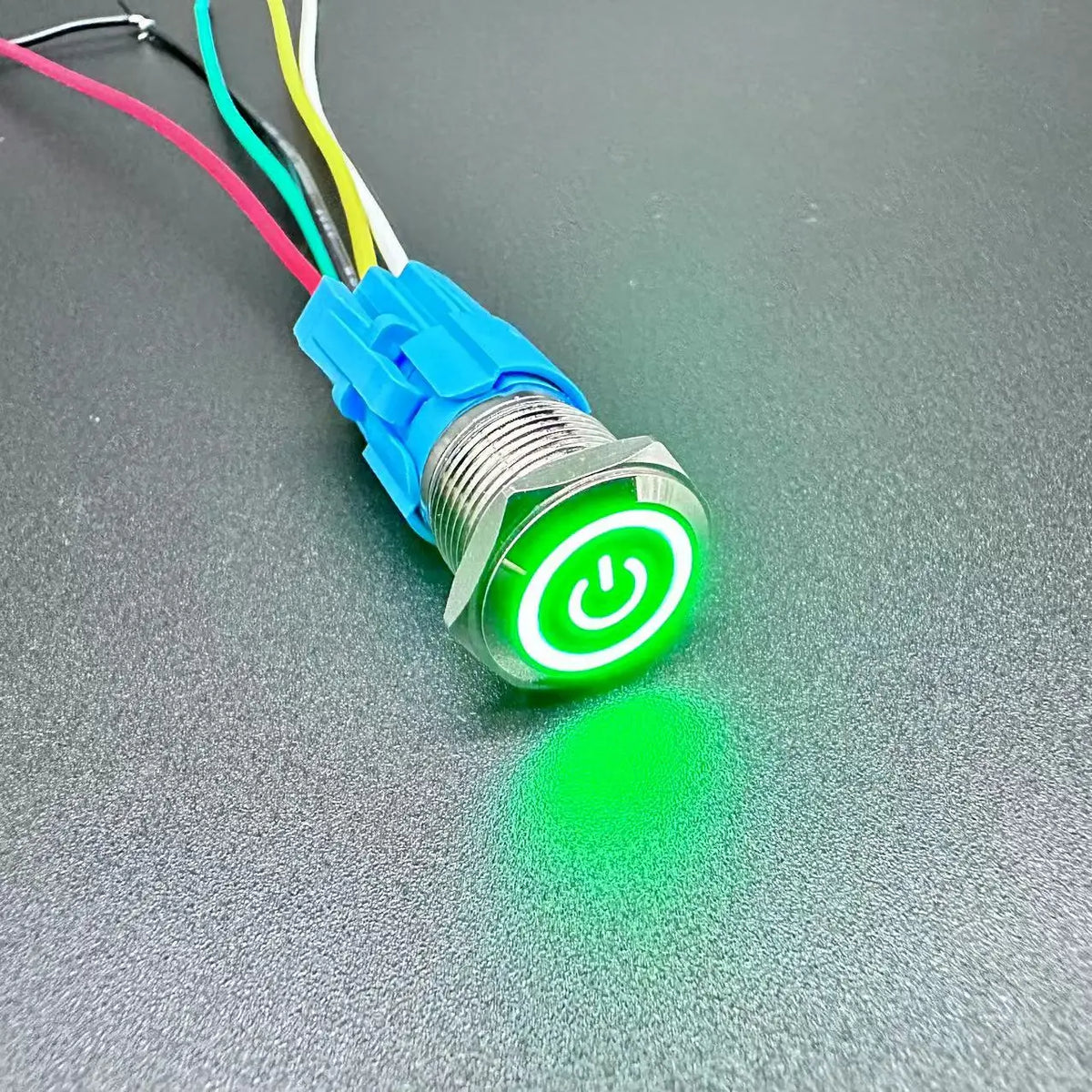 12/16/19/22MM Waterproof Metal Push Button Switch LED Light Momentary Latching Car Engine Power Switch  5V 12V 24V 220V Red Blue
