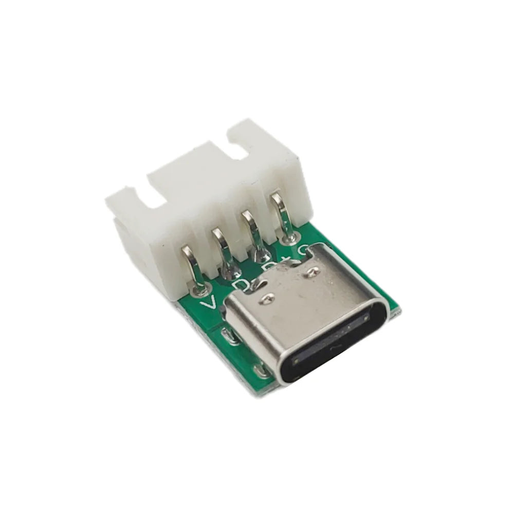 2/5/10PCS TYPE-C To Pin Header XH2.54 Pitch 4Pin Power Adapter Board Data Cable Test Board Straight Pin Elbow Pin PCB Connector