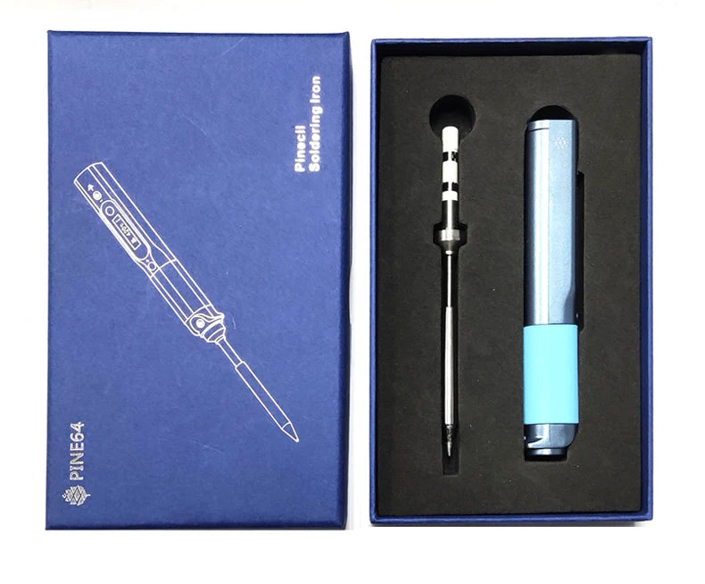 Pine64 Smart Mini Pinecil Soldering Iron With B2 BC2 KU C1 ILS I C4 D24 K Tips With DC power supply Storage Bag
