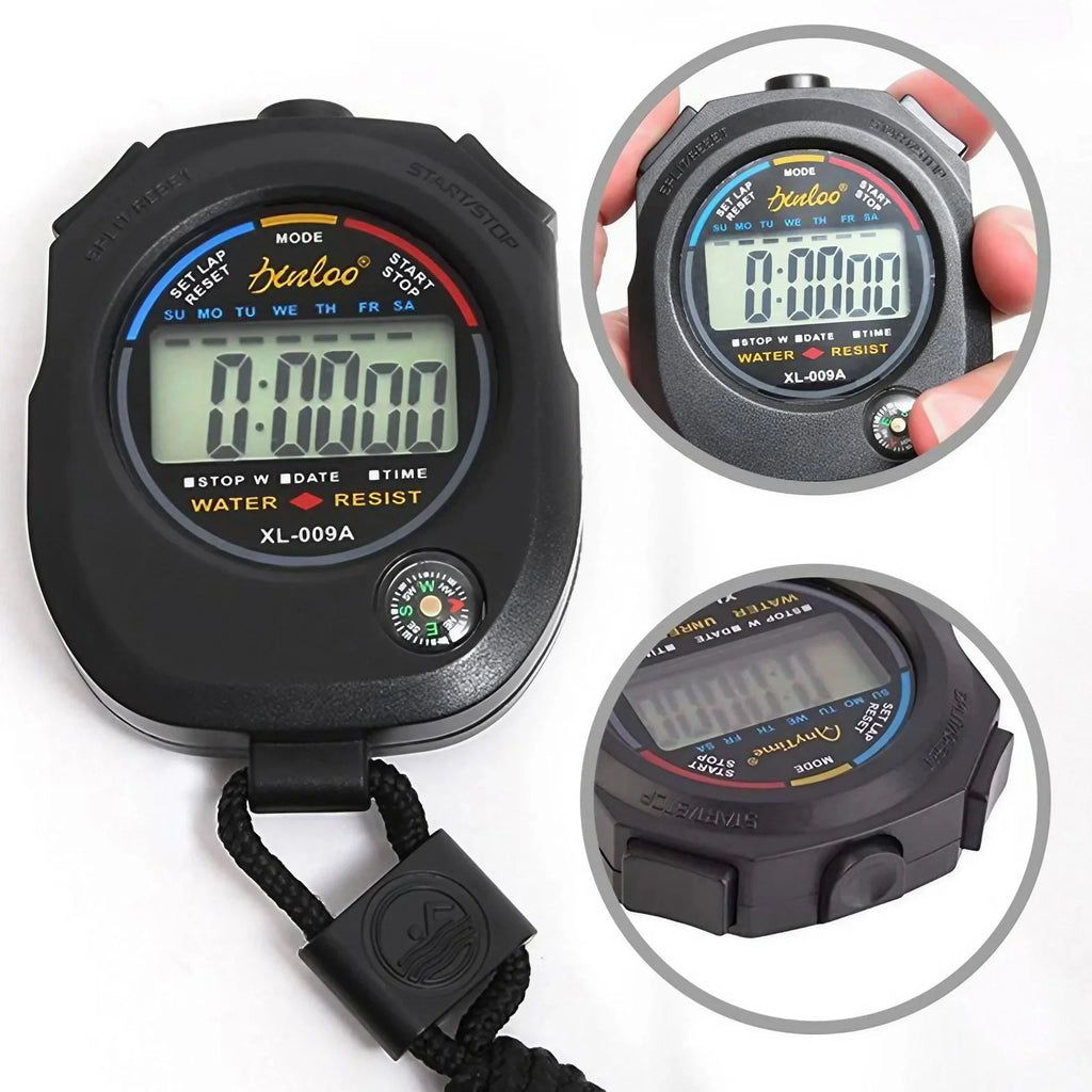 Digital Sports Stopwatch Timer with Large Display Date Time Alarm Function for Coaches Multi-Function Tool