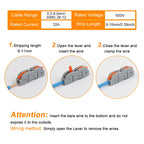20/34/50PCS Lever Wire Connectors, 1 to 1 Inline Assemblable Wire Connector, Electrical Connectors Wire Terminals