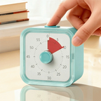 60 Minutes Visual Timer Ultra Silent Visualization Countdown Alarm Clock Self-discipline Round/Square Kitchen Timer