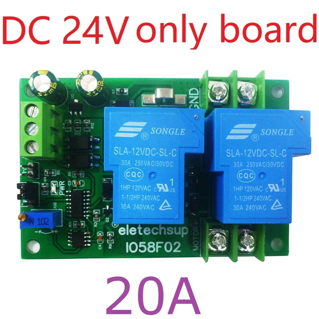 Brushed DC Motor Overload Overcurrent Short Circuit Protector Module Forward Reverse Controller 10A 20A 30A DC 12V 24V Power