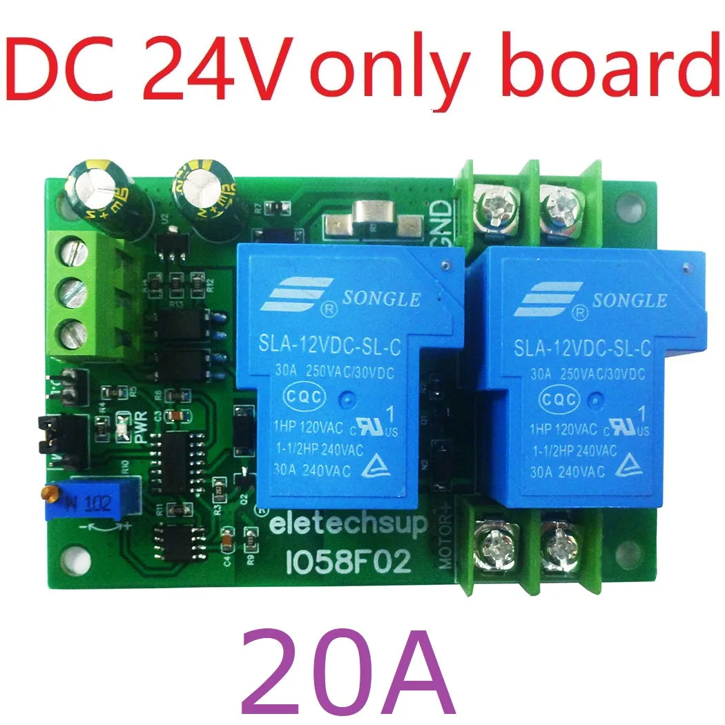 Brushed DC Motor Overload Overcurrent Short Circuit Protector Module Forward Reverse Controller 10A 20A 30A DC 12V 24V Power