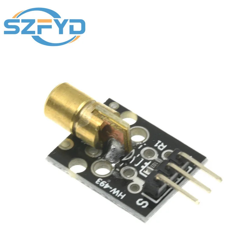 1/5/10pcs KY-008 3pin 650nm Red Laser Transmitter Dot Diode Copper Head Sensor Module for Arduino AVR PIC Compatible MEGA 2560