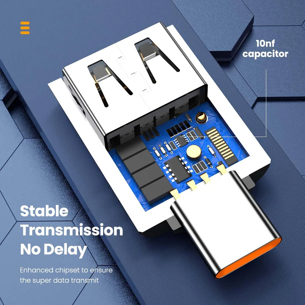 10A USB 3.0 To Type C Mini Fast Transfer USB Type C Female To USB PD Adapter Suitable for Mobile Computer Car Charger Converters