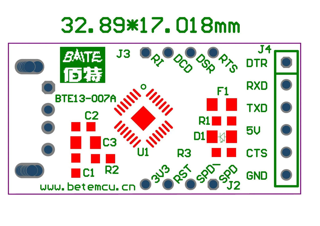CH9102X USB 2.0 to TTL UART 6PIN Module Serial Converter Replace CP2102 For Arduino Pro Mini Atmega168/328 Must Use DTR Pin