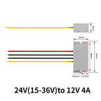 24V to 12V 2A-5A Power Buck Converter Voltage Transformer Waterproof Regulator Reducer Module Power Supply DC Buck Converter