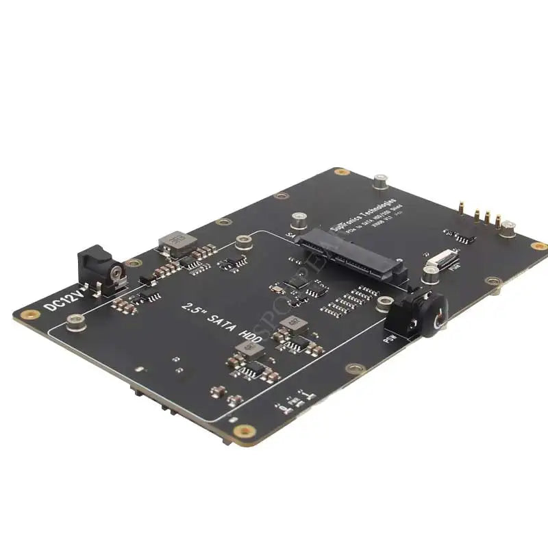 X1008 Raspberry Pi 5 PCIe to 2.5" 3.5" SATA HDD/SSD Dual Double-SATA (NOT BOOT From SATA/SSD